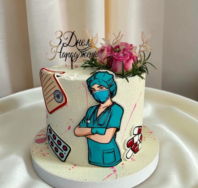 Doctor Theme Birthday Cake | Healthcare Professional Celebration Cake