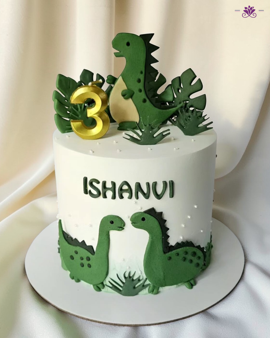 Cute Dinosaur Kids Birthday Cake