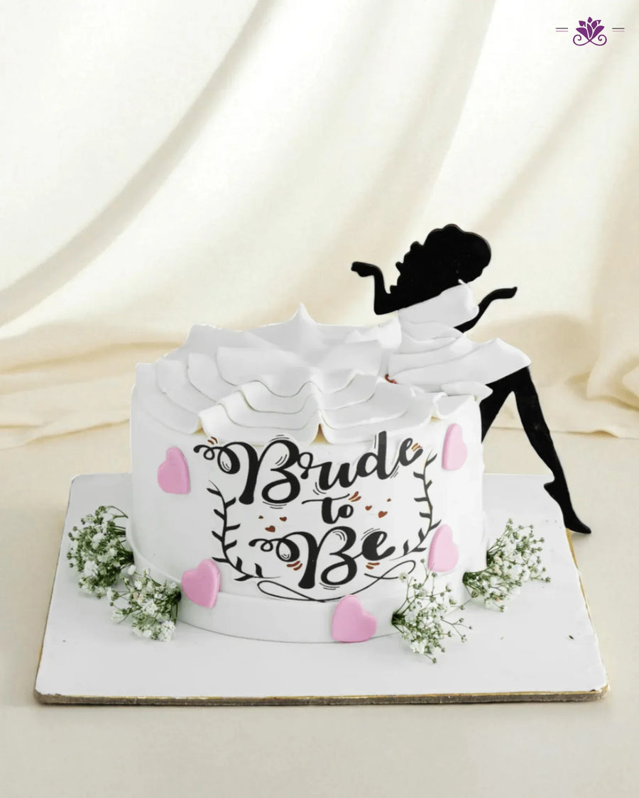 Elegant Bride to Be Silhouette Cake - Terrarich Cake Studio