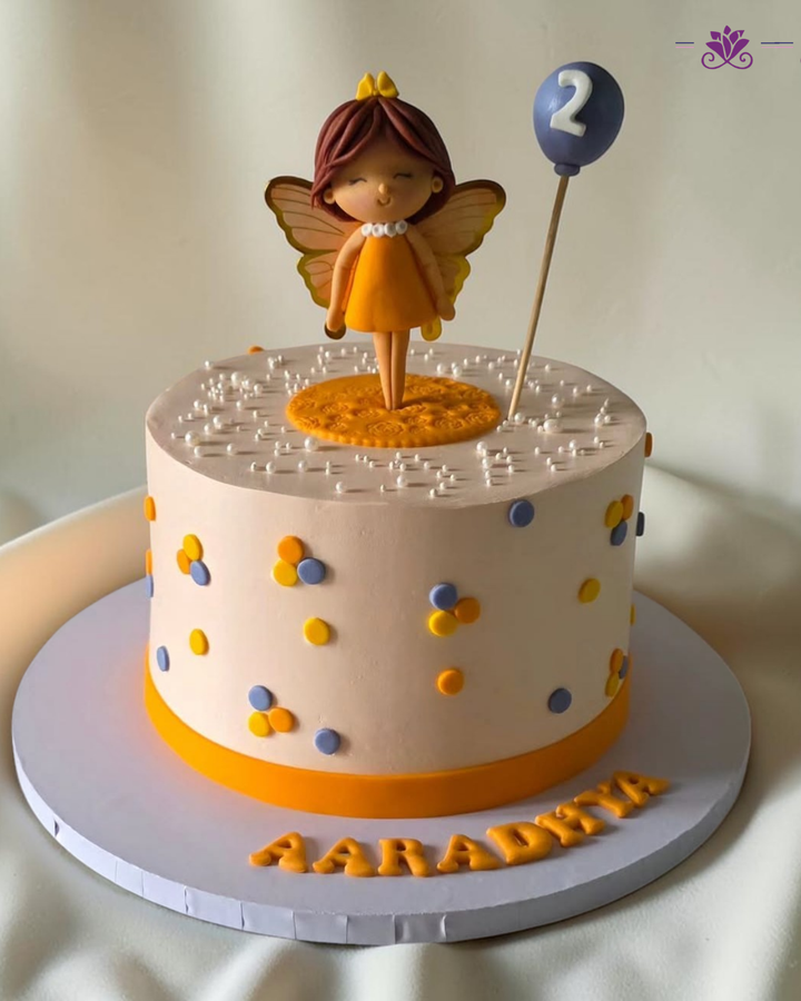 Magical Orange Fairy Birthday Cake