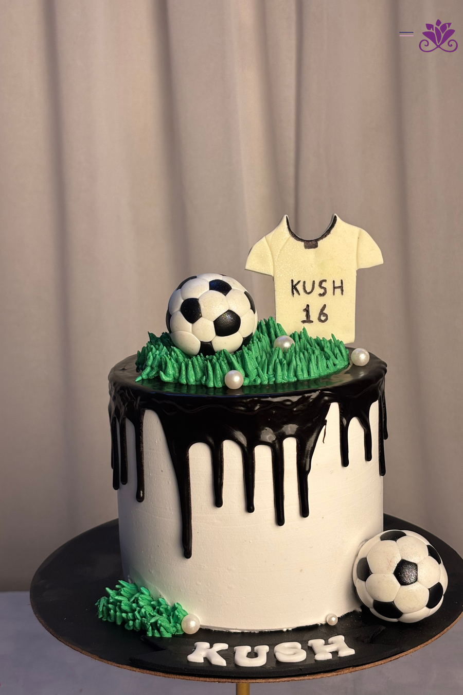 Soccer Jersey & Football Drip 16th Birthday Cake