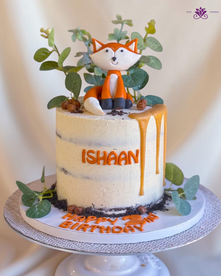 Woodland Fox Birthday Cake