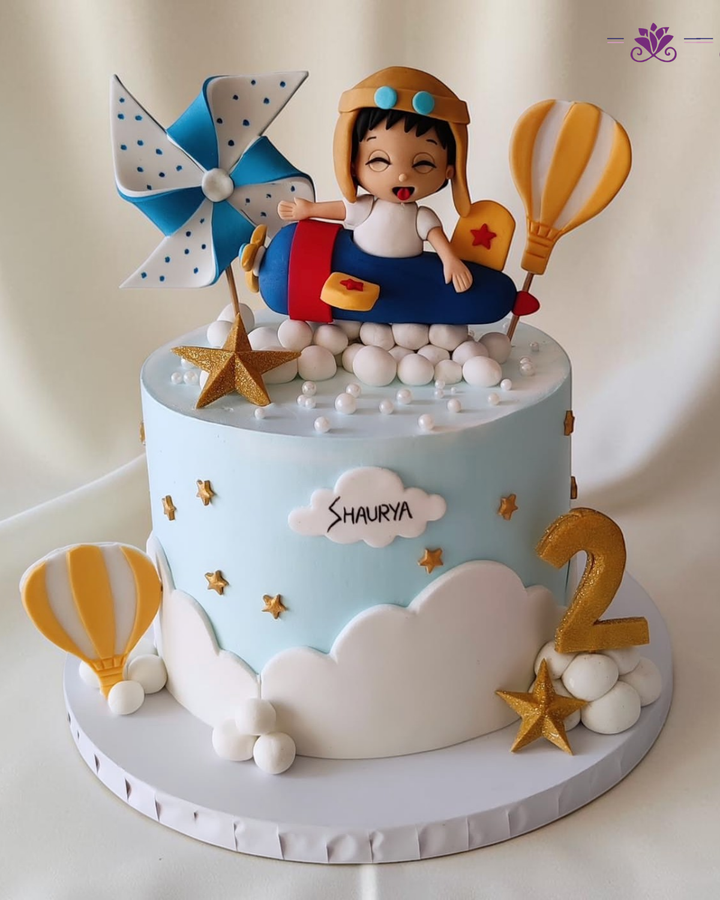 Hot Air Balloon Adventure Theme Cake