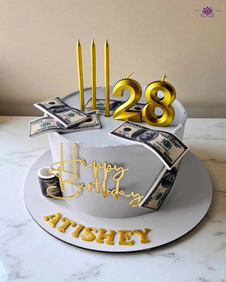 golden hustle money cake - Terrarich Cake Studio