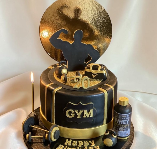 Luxury Gym Fitness Birth Day Cake