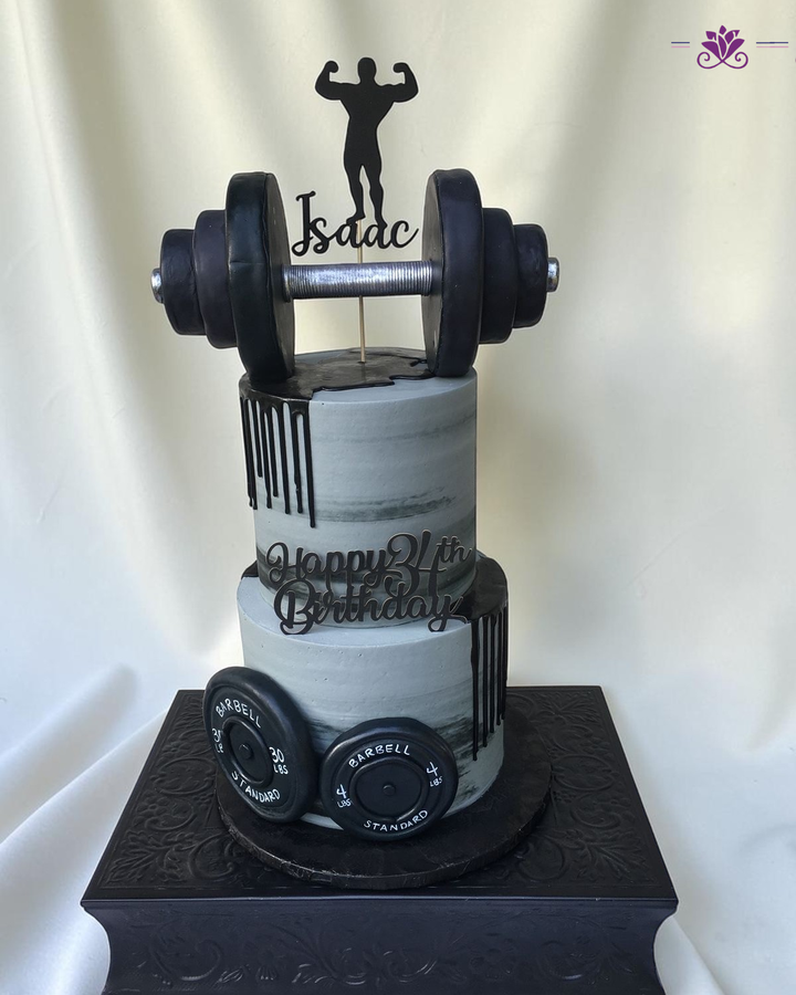 Luxury Gym Dumbbell Birthday Cake