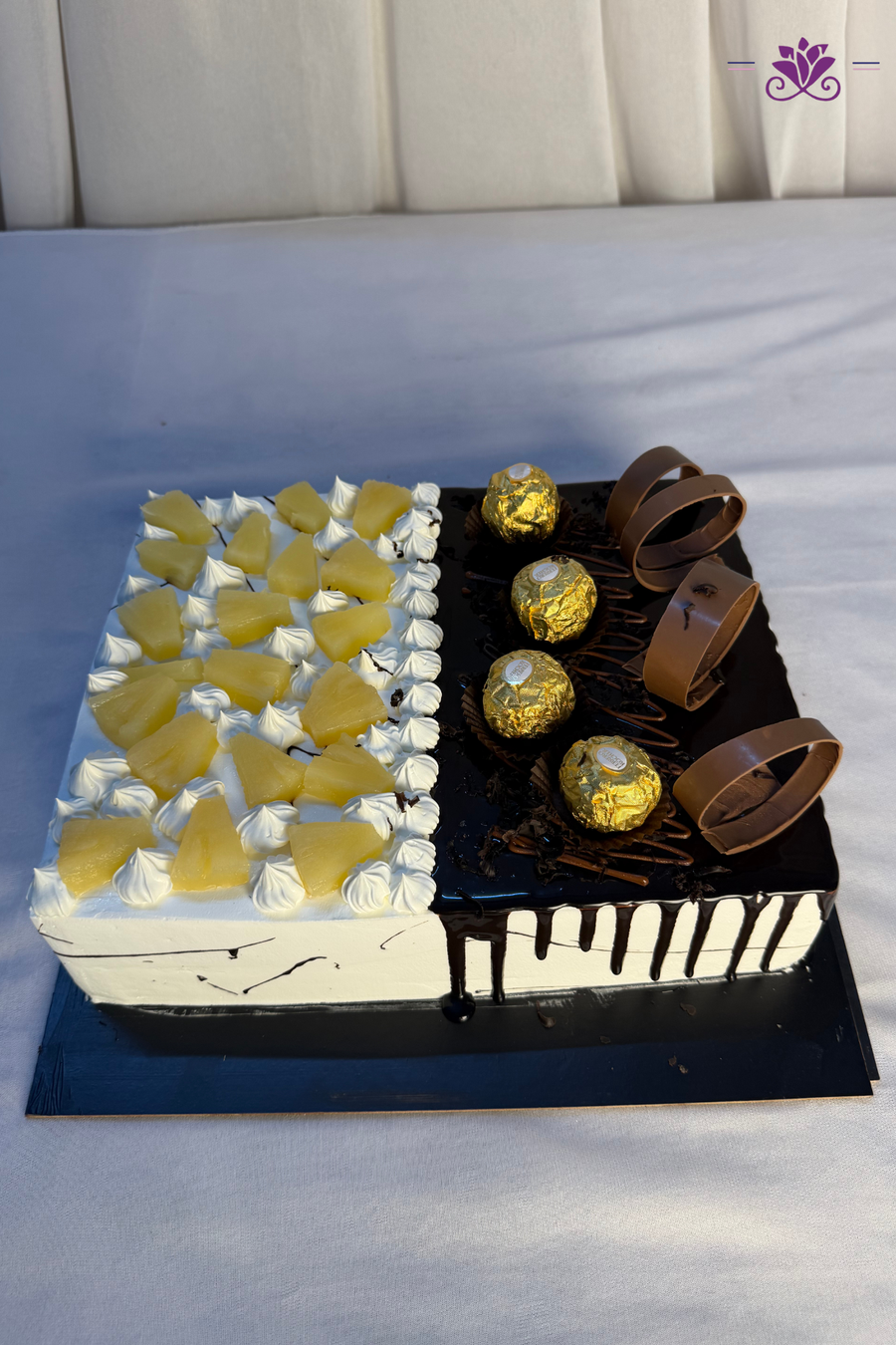 Duo Gourmet Pineapple & Ferrero Rocher Truffle Split Cake