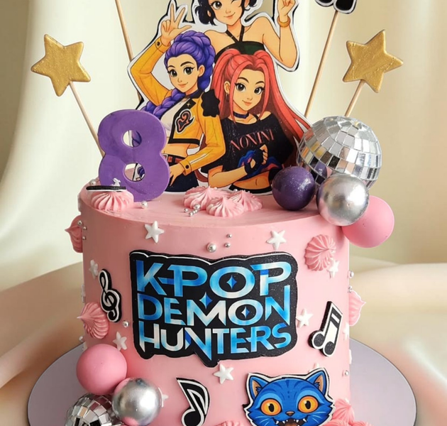 KPOP Demon Hunters Theme Birthday Cake