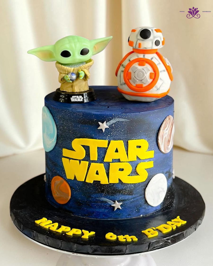 Stunning Star Wars Galaxy Theme Cake