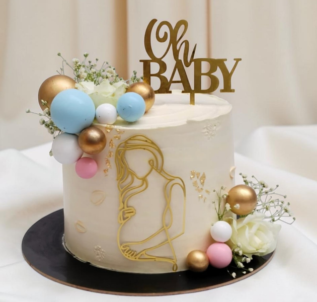 Oh Baby Gender Reveal Cake