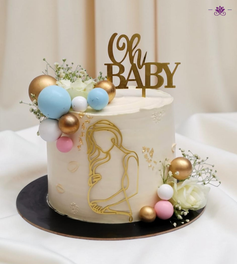 Oh Baby Gender Reveal Cake