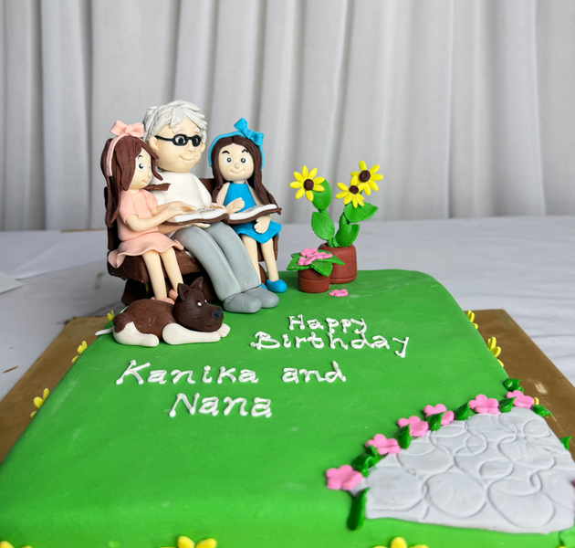 Storytime with Nana Garden Joint Birthday Sheet Cake
