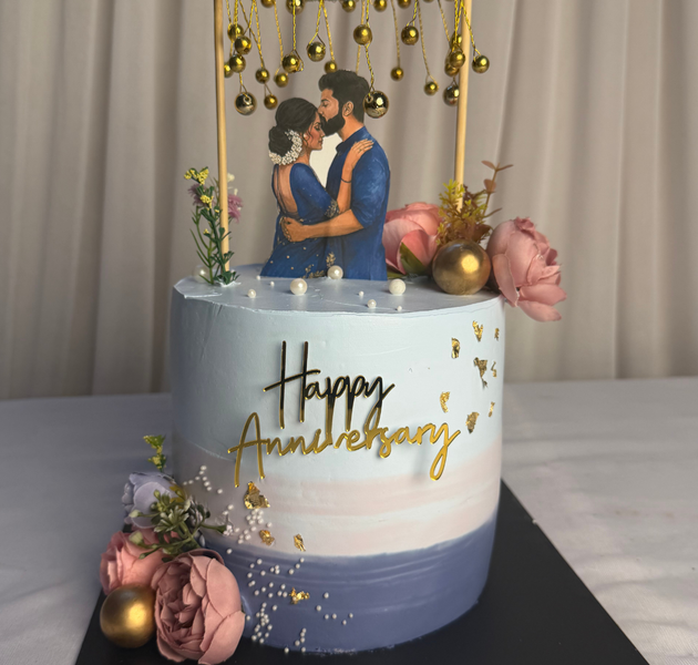 Chandelier Canopy Romantic Couple Anniversary Cake