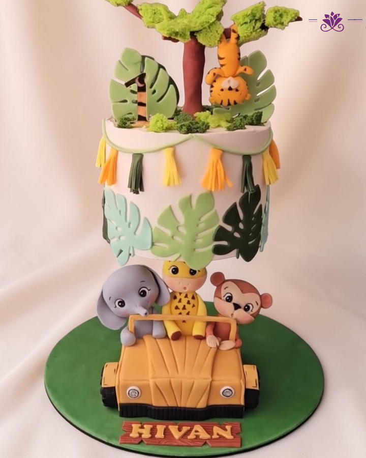 Jungle Safari Adventure Birthday Cake