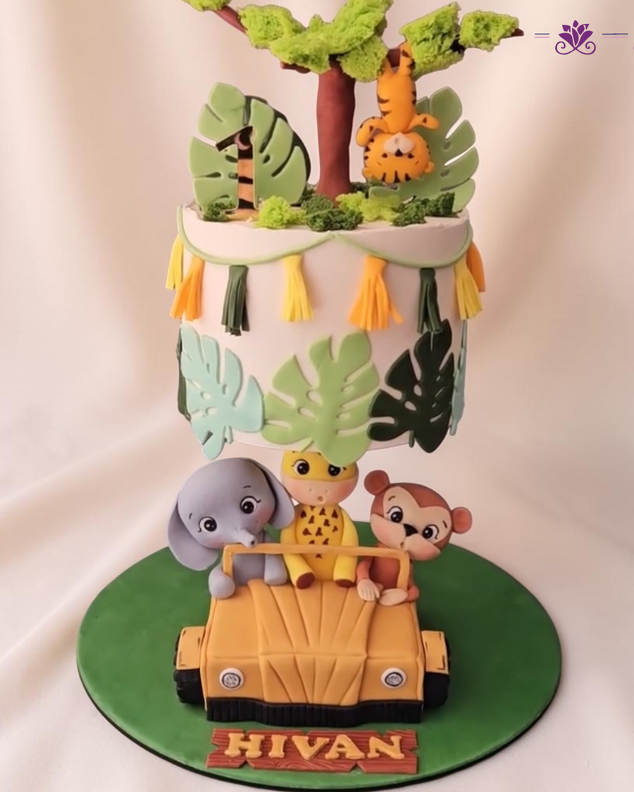Jungle Safari Adventure Birthday Cake