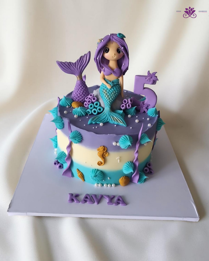 Mermaid 5th Birthday Cake