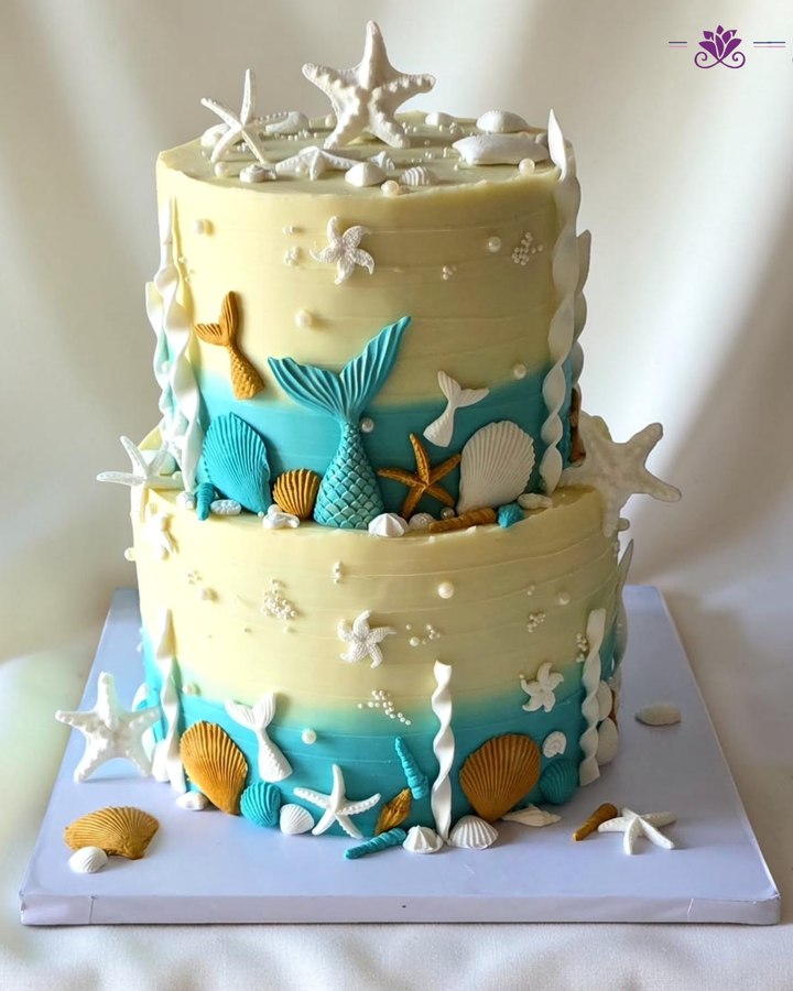 Under the Sea Theme Tiered Cake