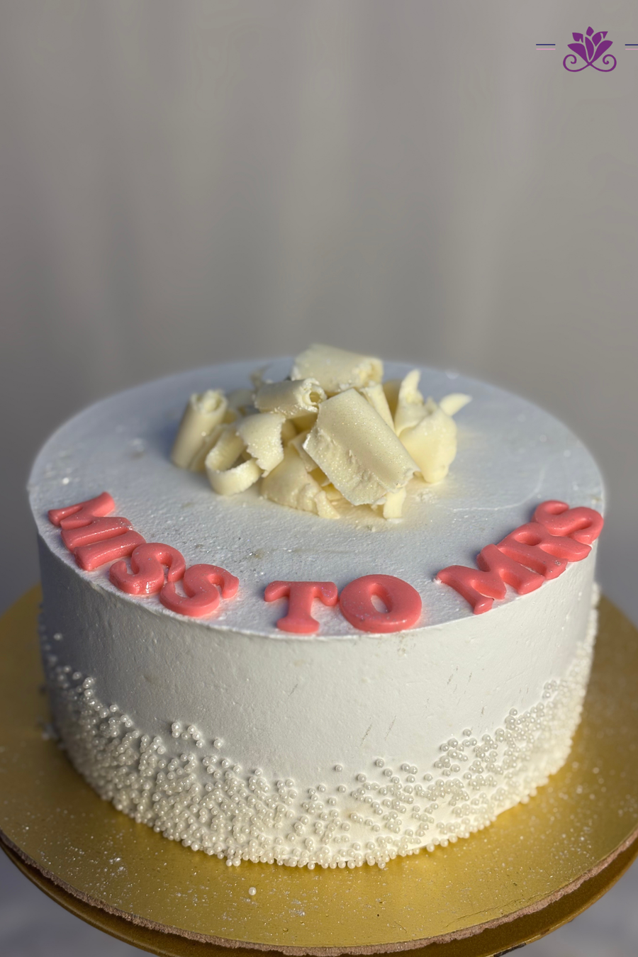Minimalist White & Pink Hen Party Cake