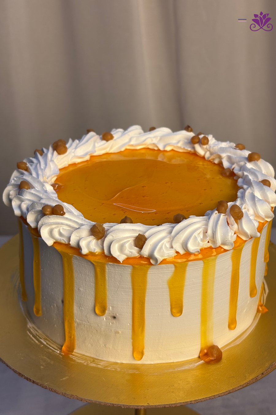 Classic Butterscotch Glaze Drip Celebration Cake