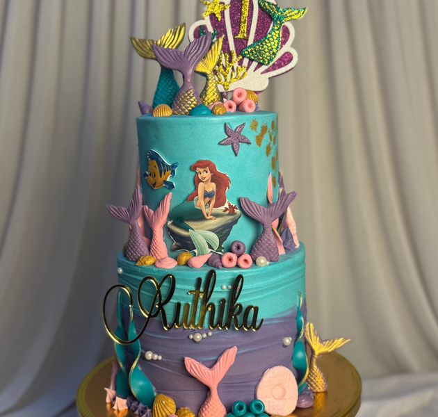 Under the sea mermaid cake