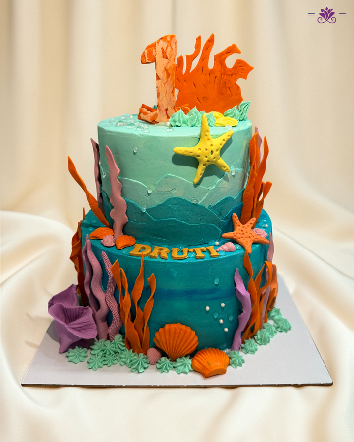 Ocean Mermaid Theme Cake