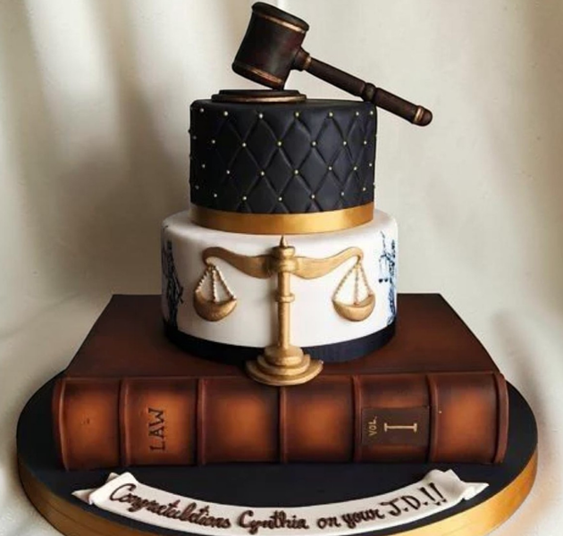 Luxury Judge Gavel Graduation Cake