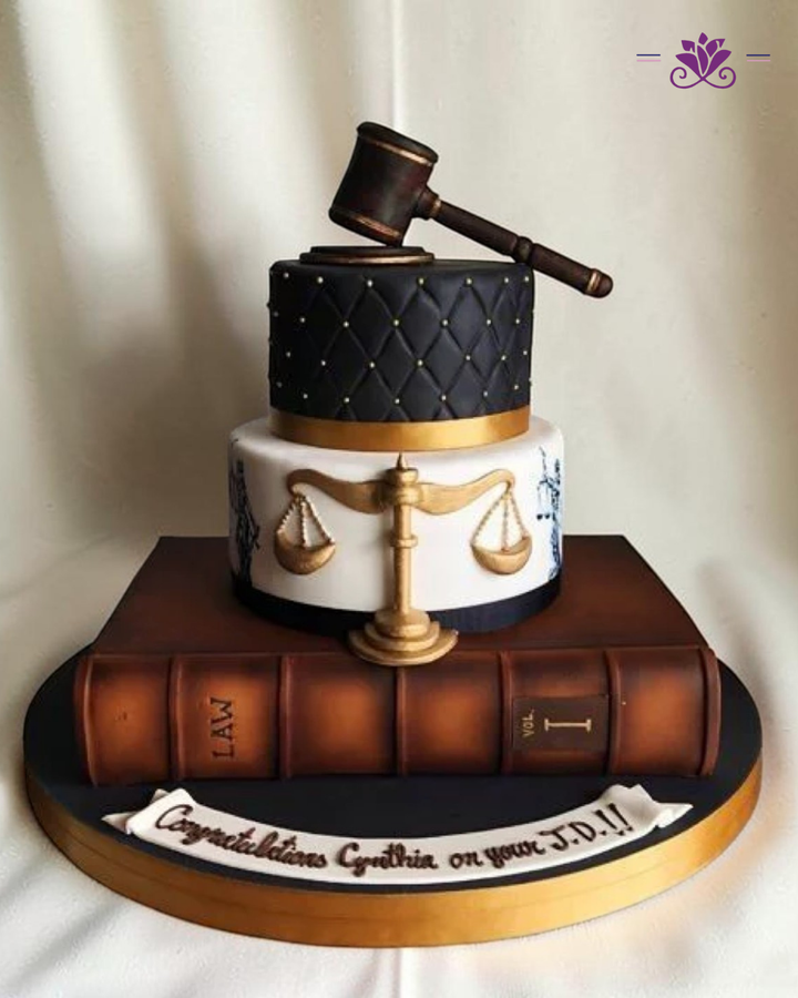 Luxury Judge Gavel Graduation Cake
