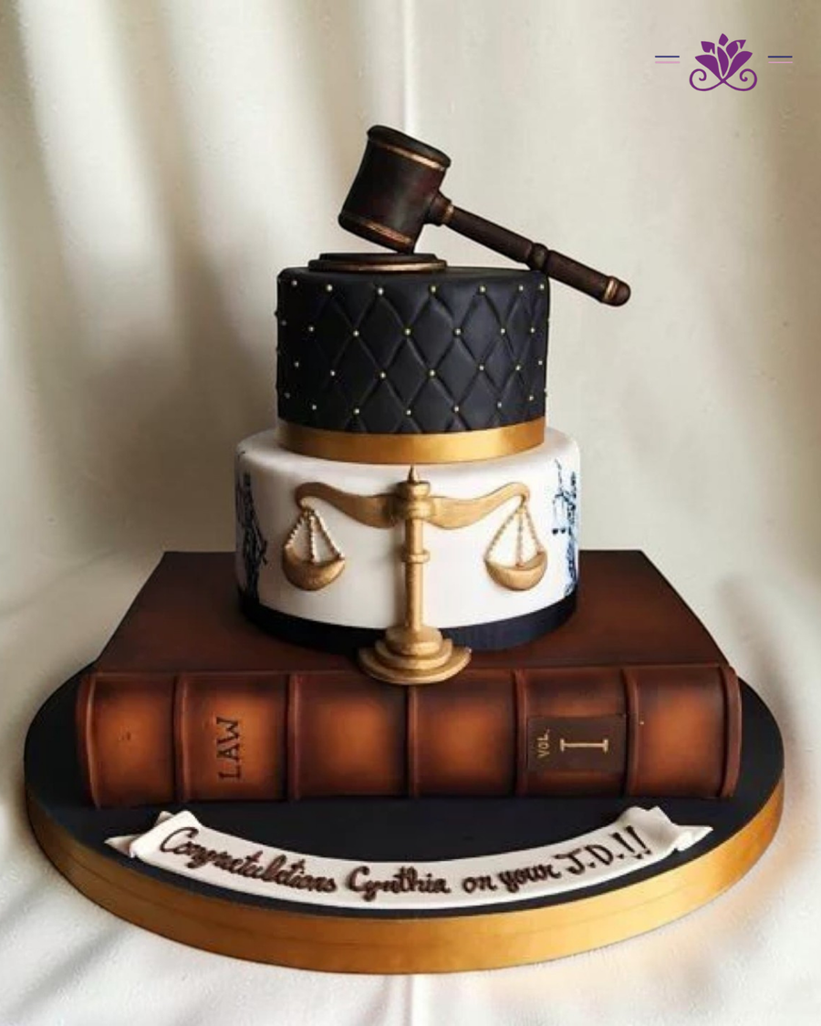Luxury Judge Gavel Graduation Cake