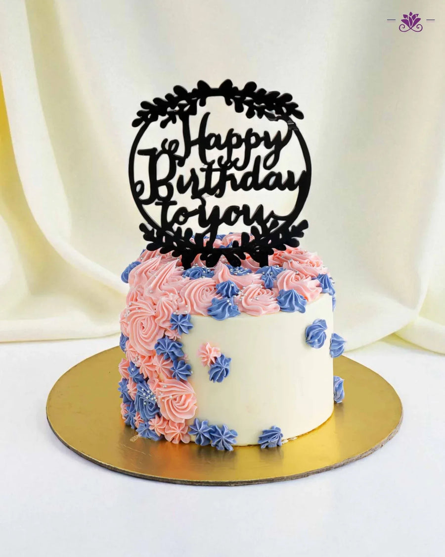 Pastel Swirl Birthday Cake - Terrarich Cake Studio