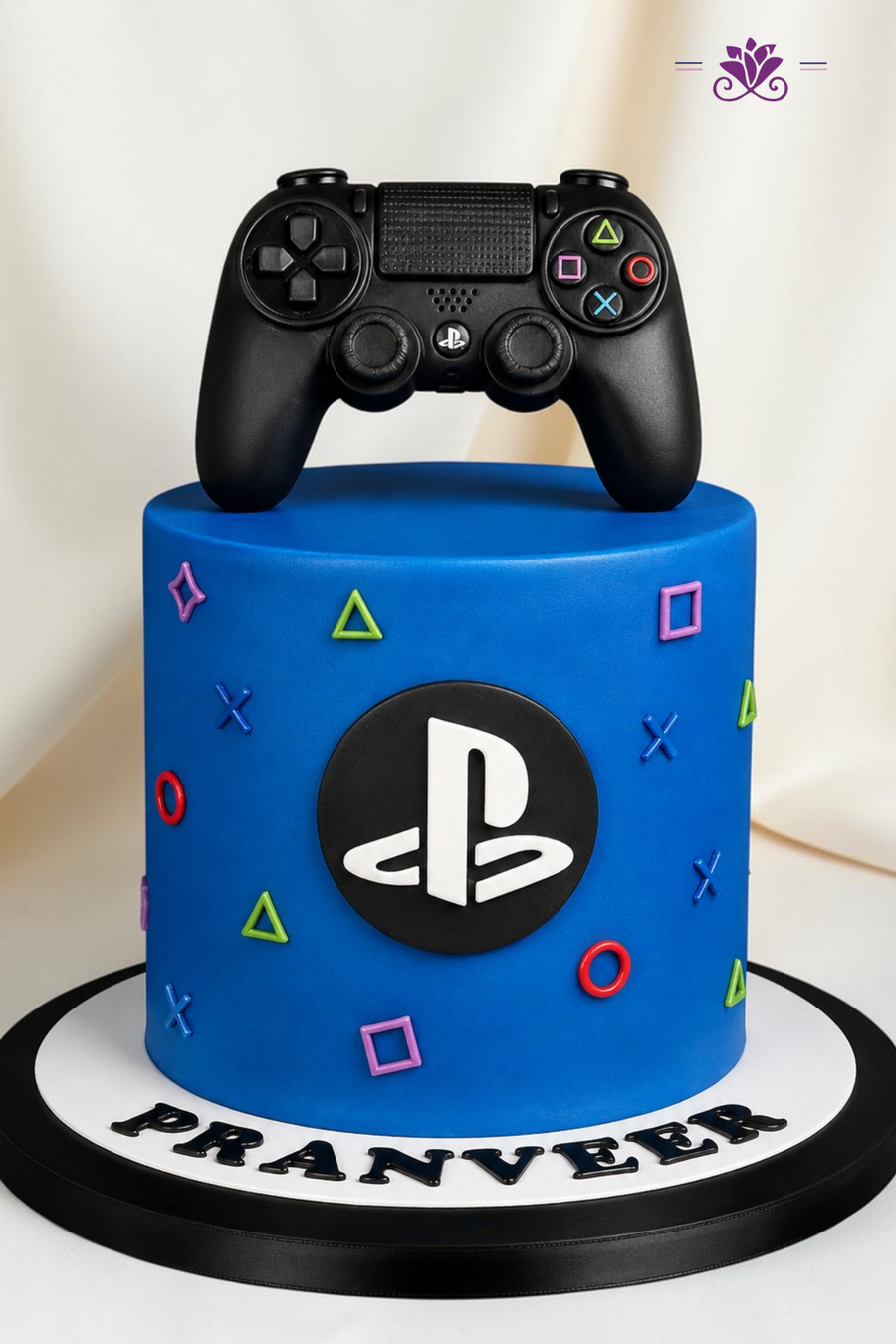 PlayStation gaming-themed birthday cake