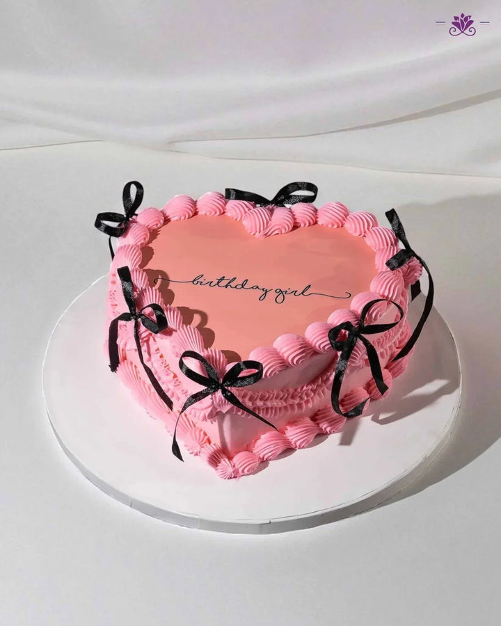 Pretty in Pink Heart Cake