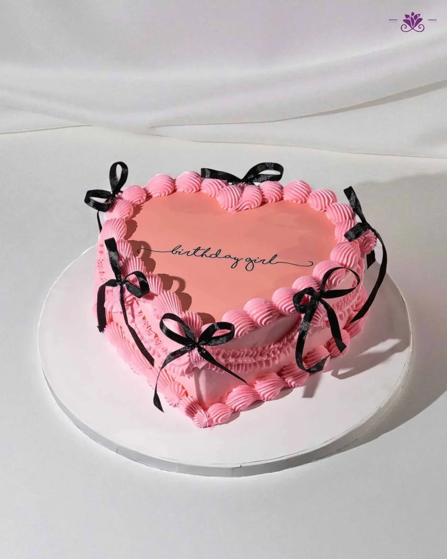 Pretty In Pink Heart Cake - Terrarich Cake Studio