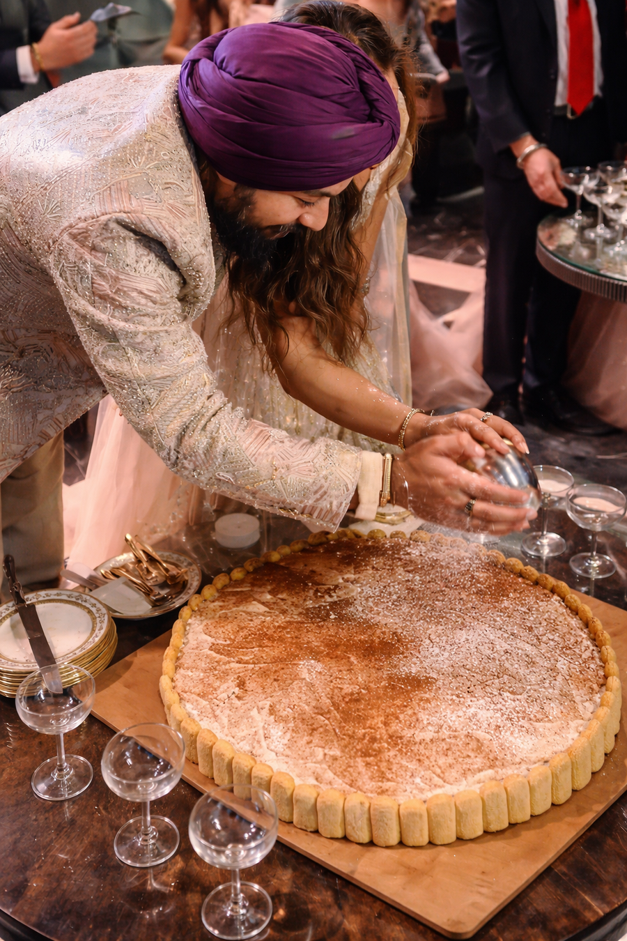 Giant Italian Tiramisu Celebration Cake for Weddings & Events (Eggless Premium Dessert Cake)