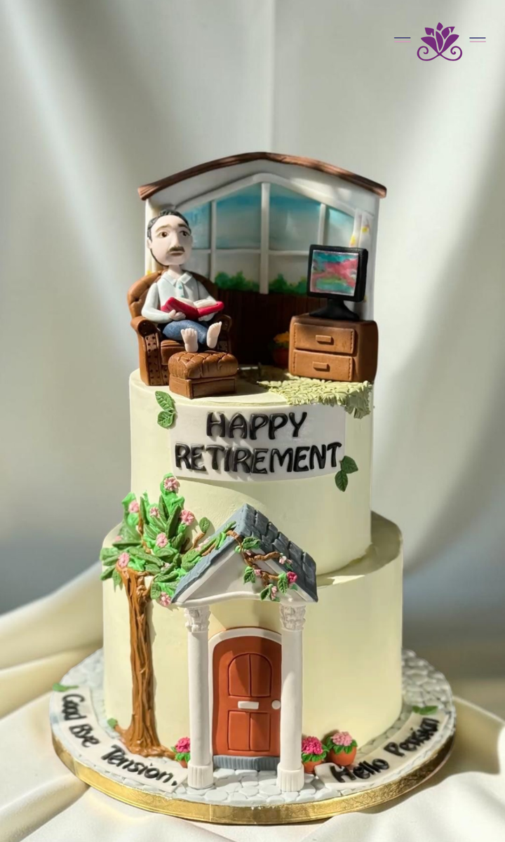 Luxury Retirement Life Celebration Cake