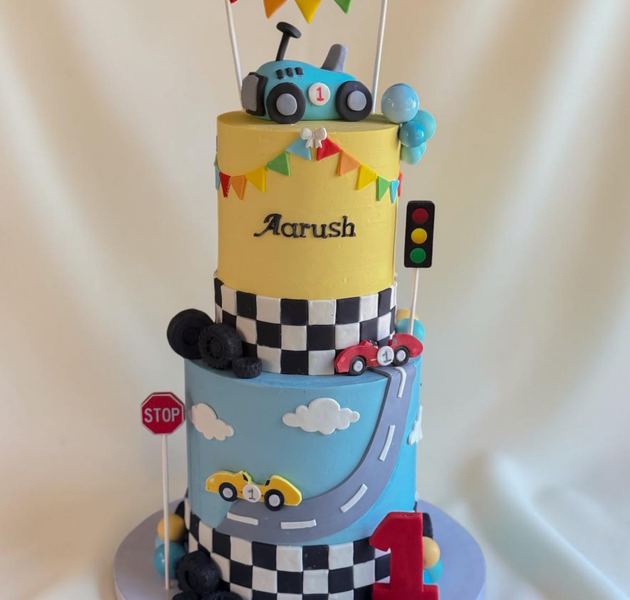 Formula 1 Racing Theme Cake