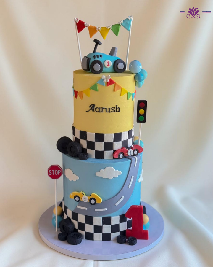 Formula 1 Racing Theme Cake