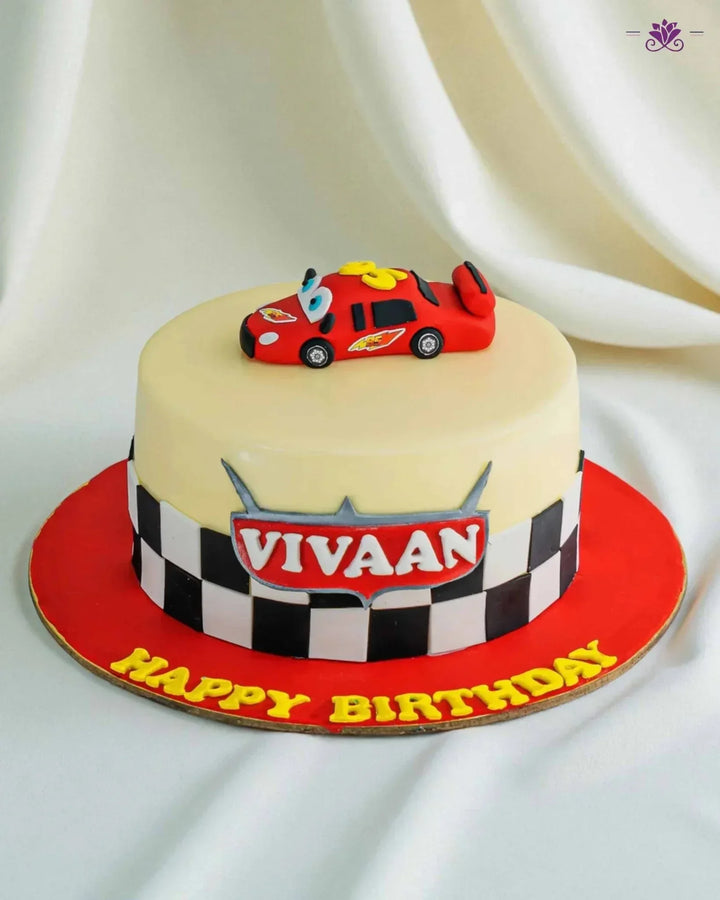 Racing Wheels Birthday Cake