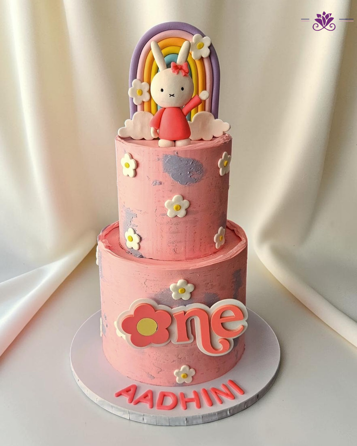Miffy Rainbow 1st Birthday Cake