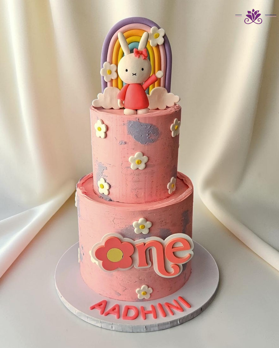 Miffy Rainbow 1st Birthday Cake