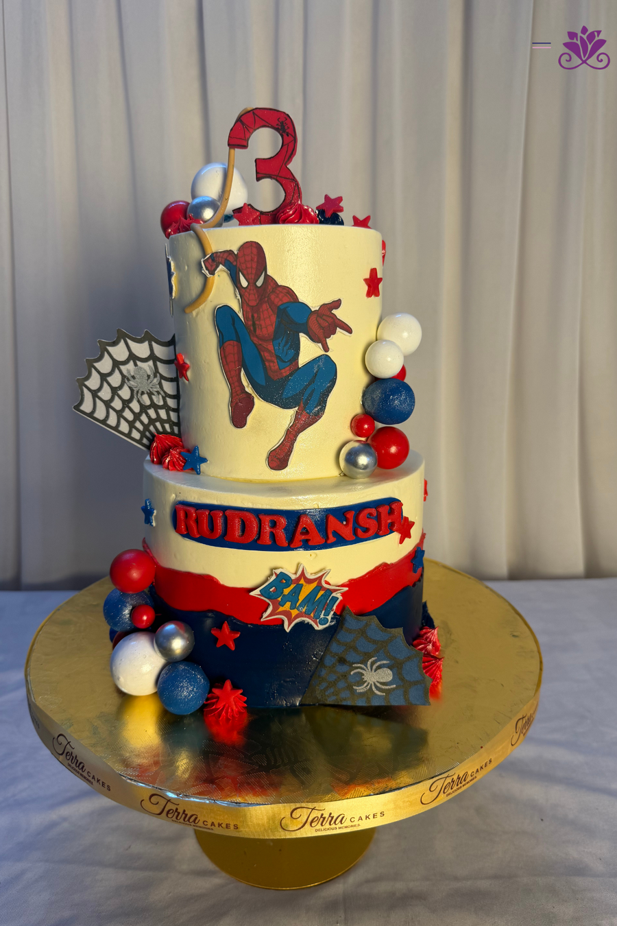 Spidey Web-Slinging Milestone Cake