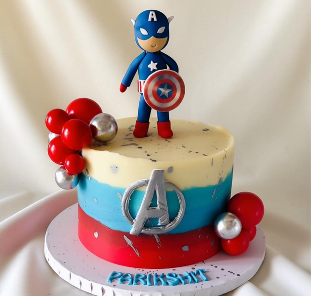 Captain America Super Hero birthday cake