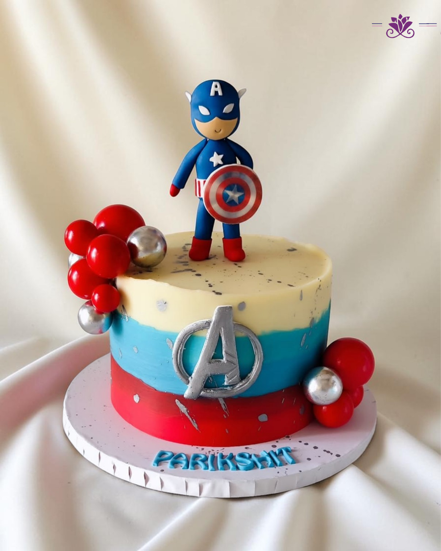 Captain America Super Hero birthday cake