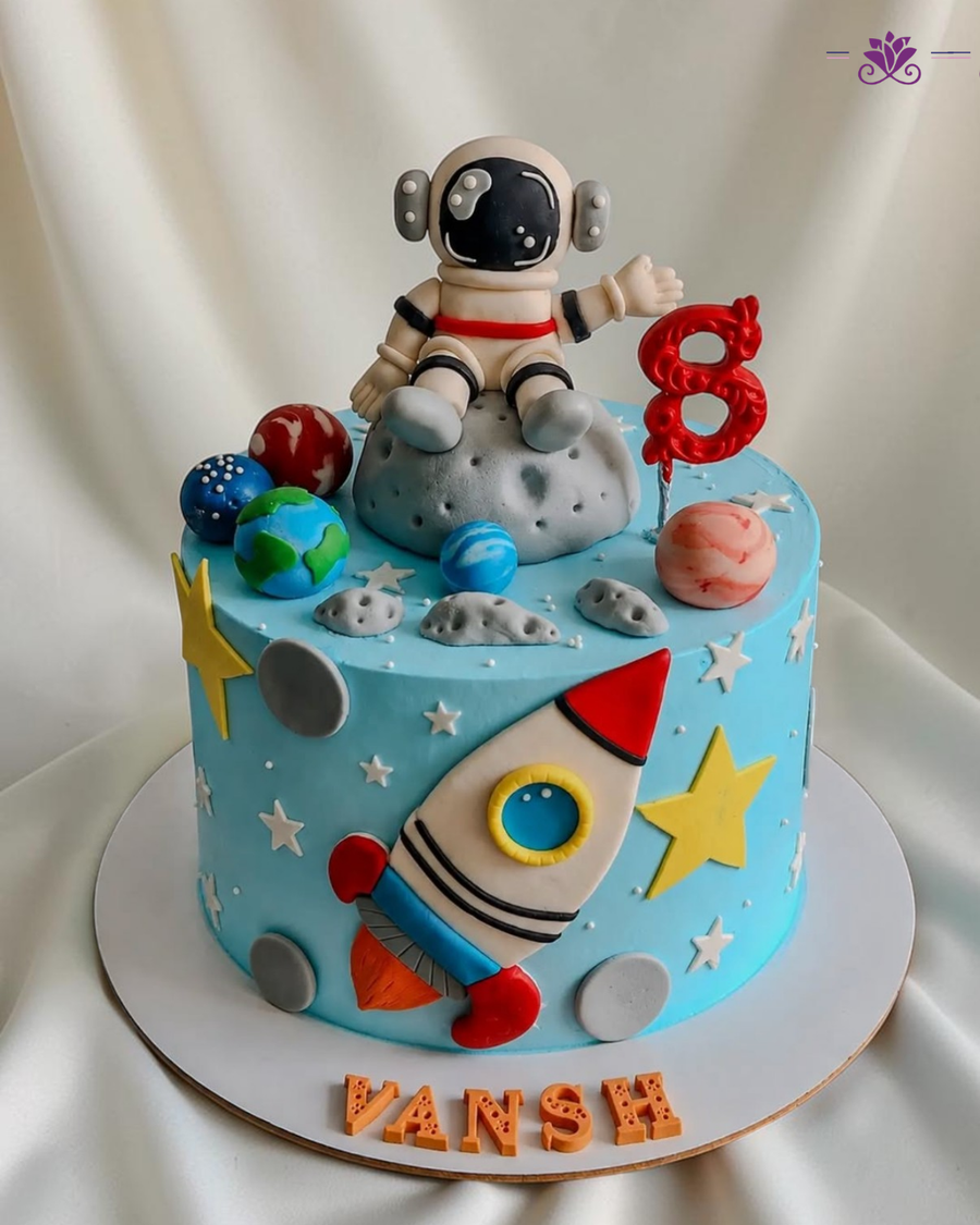 Space Explorer Astronaut Birthday Cake