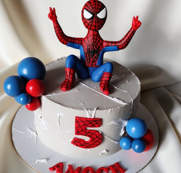 Spider-Man 5th Birthday Cake