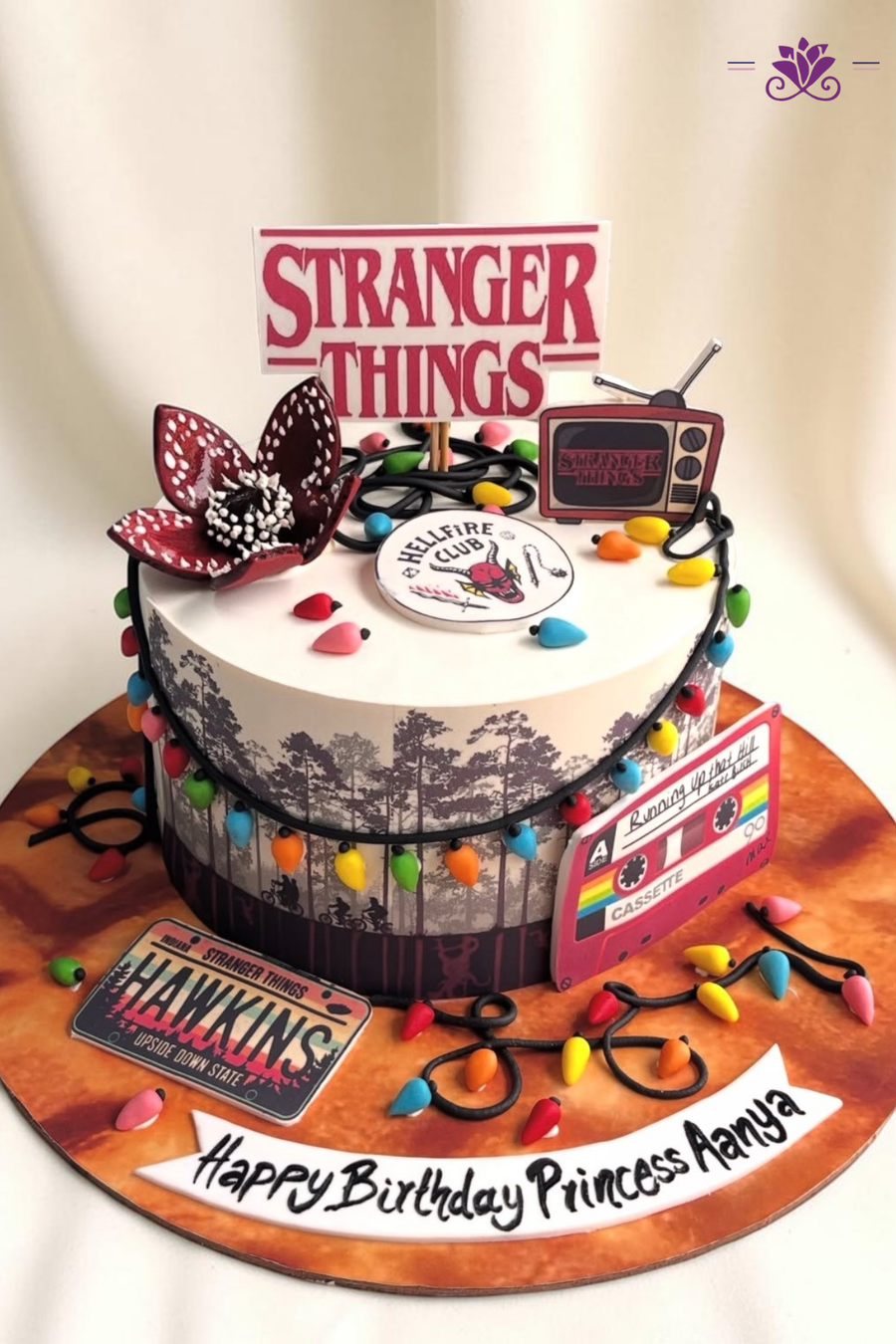 Striking Stranger Things themed birthday cake