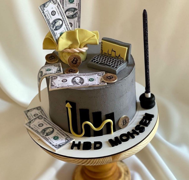Luxury Wealth & Trading Birthday Cake