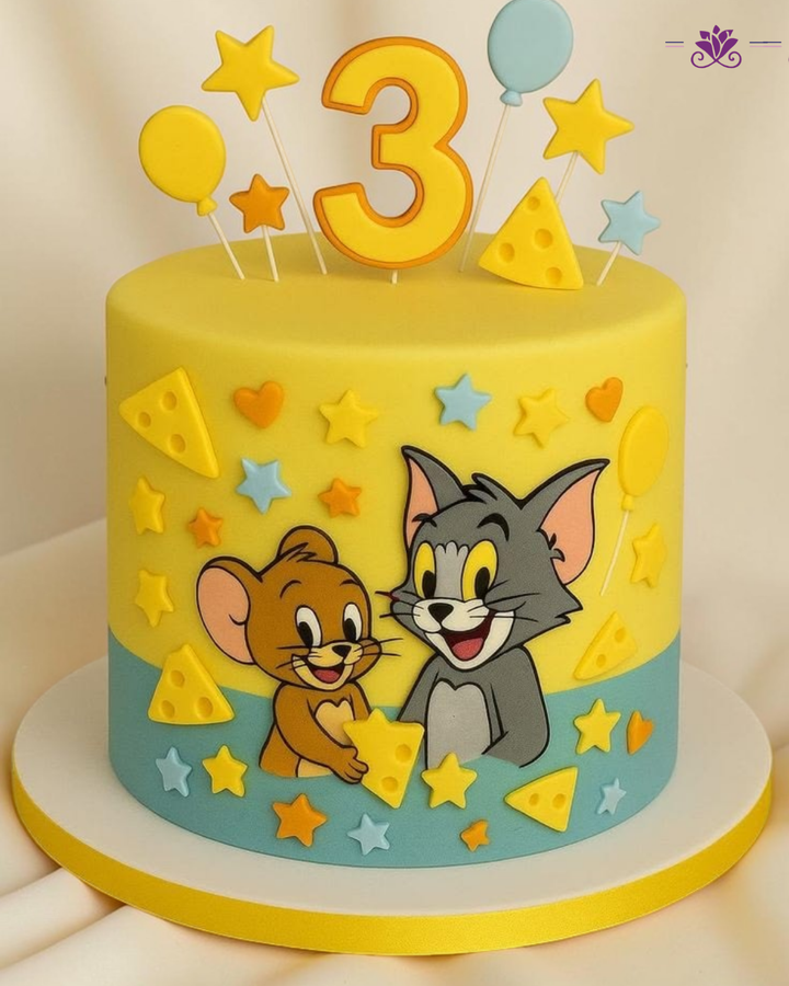 Tom & Jerry Theme Birthday Cake